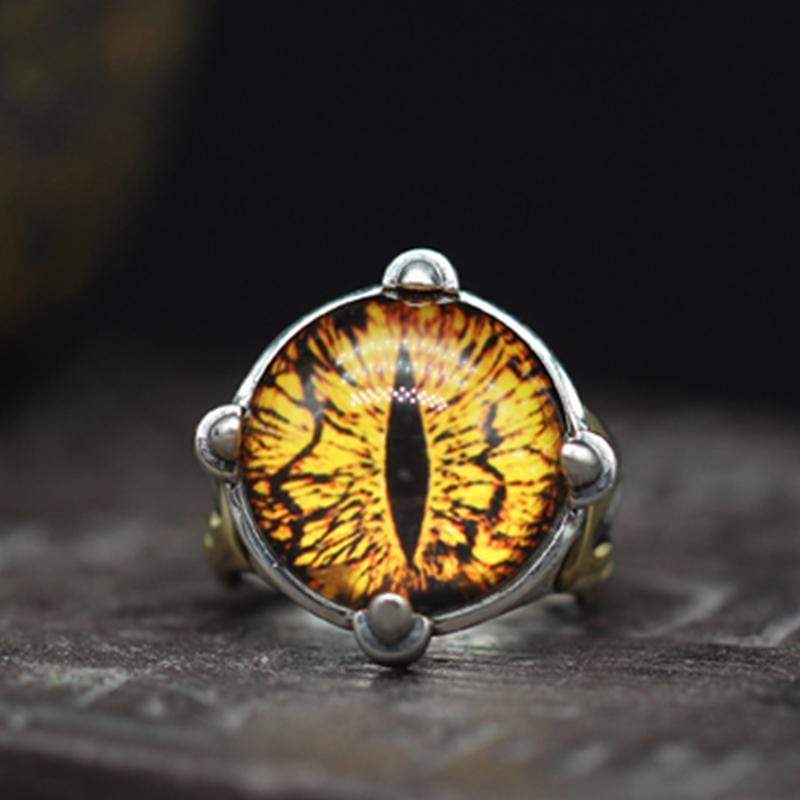 Eye of Sauron Sterling Silver Ring