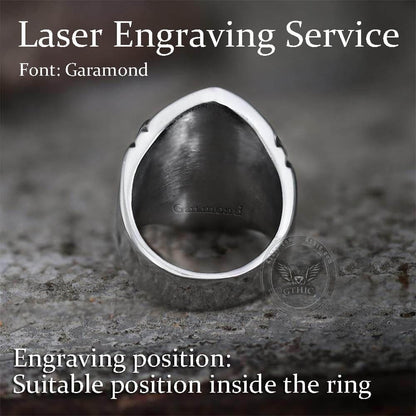 Gthic Sparta Stainless Steel Skull Ring