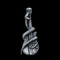 Guitar Snake Pendant