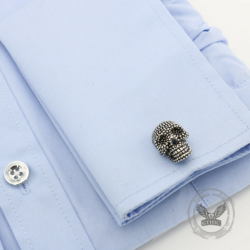 Halloween Dense Skull Copper Cufflinks