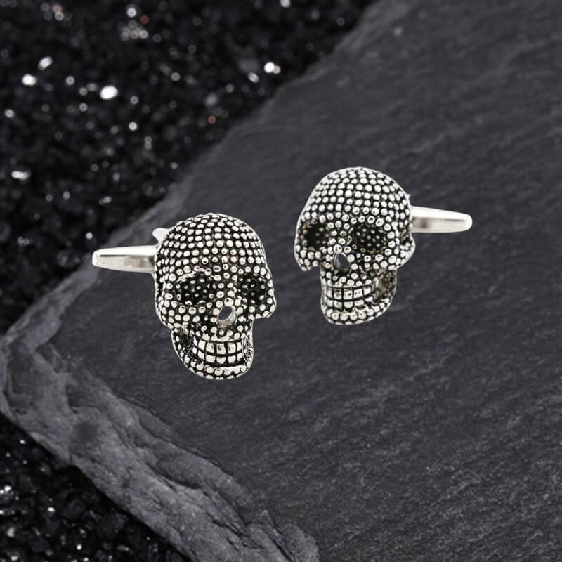Halloween Dense Skull Copper Cufflinks