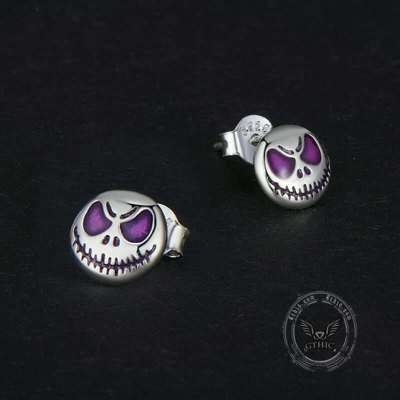 Halloween Luminous Ghost Sterling Silver Stud Earrings