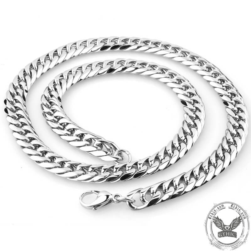 Heavy ’s Stainless Steel Cuban Link Chain Necklace