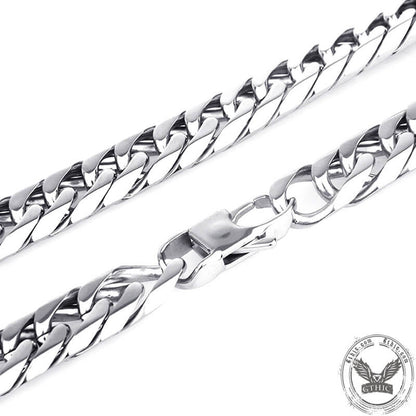 Heavy Polished Cuban Link Chain Stainless Steel Necklace