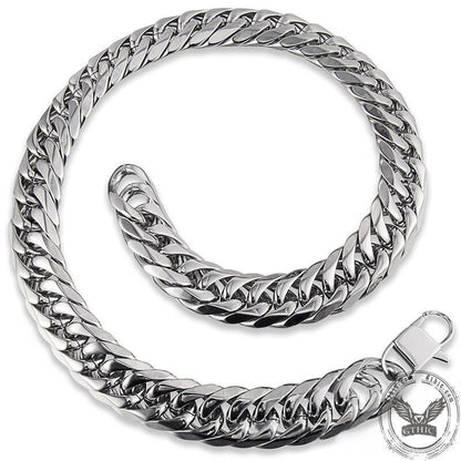 Heavy Polished Cuban Link Chain Stainless Steel Necklace