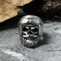 Helmet Skull Sterling Silver Ring