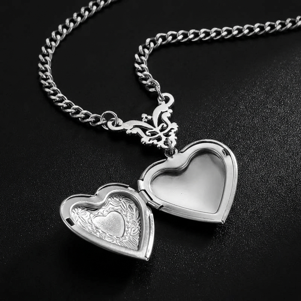 Bat Locket Necklace
