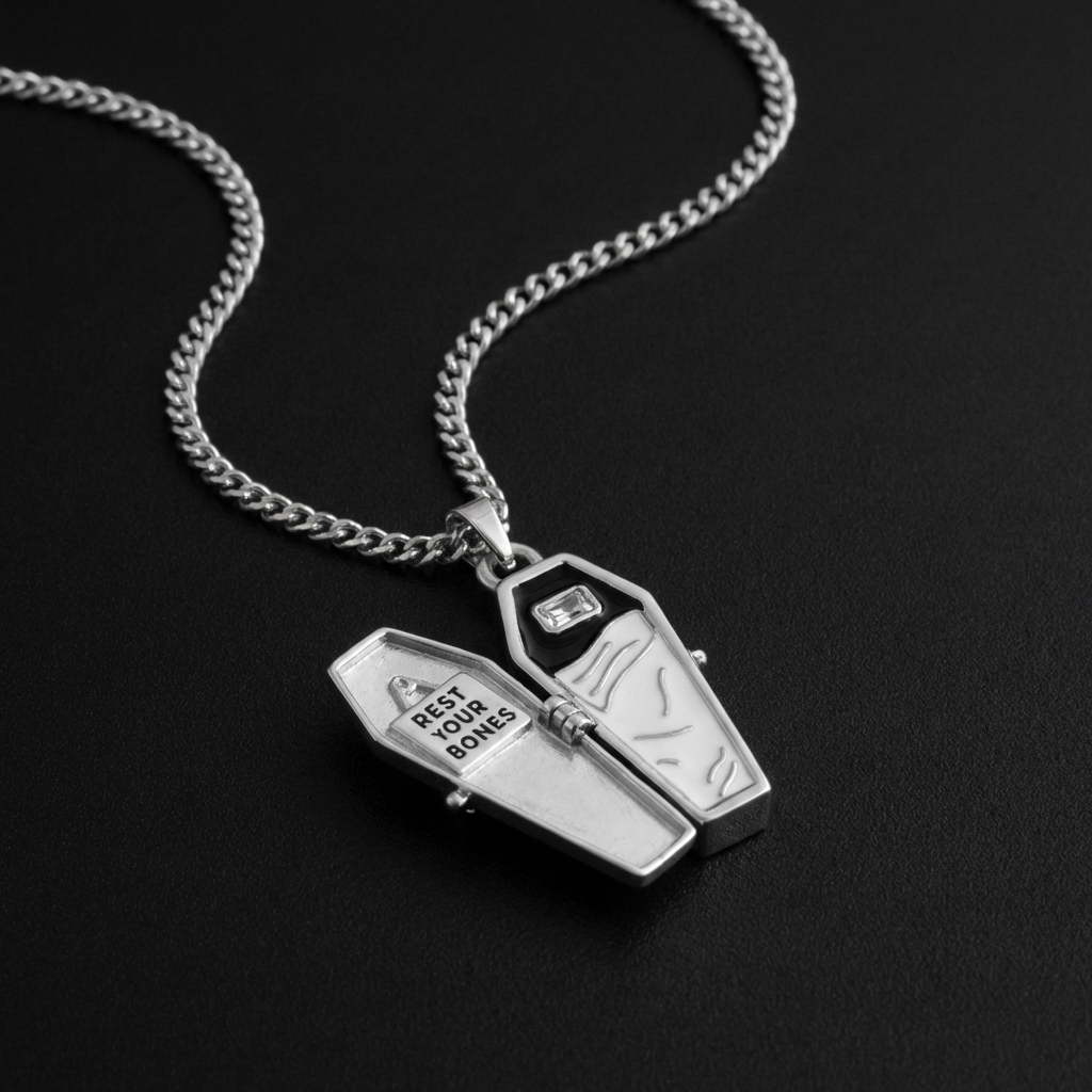 Coffin Locket Necklace