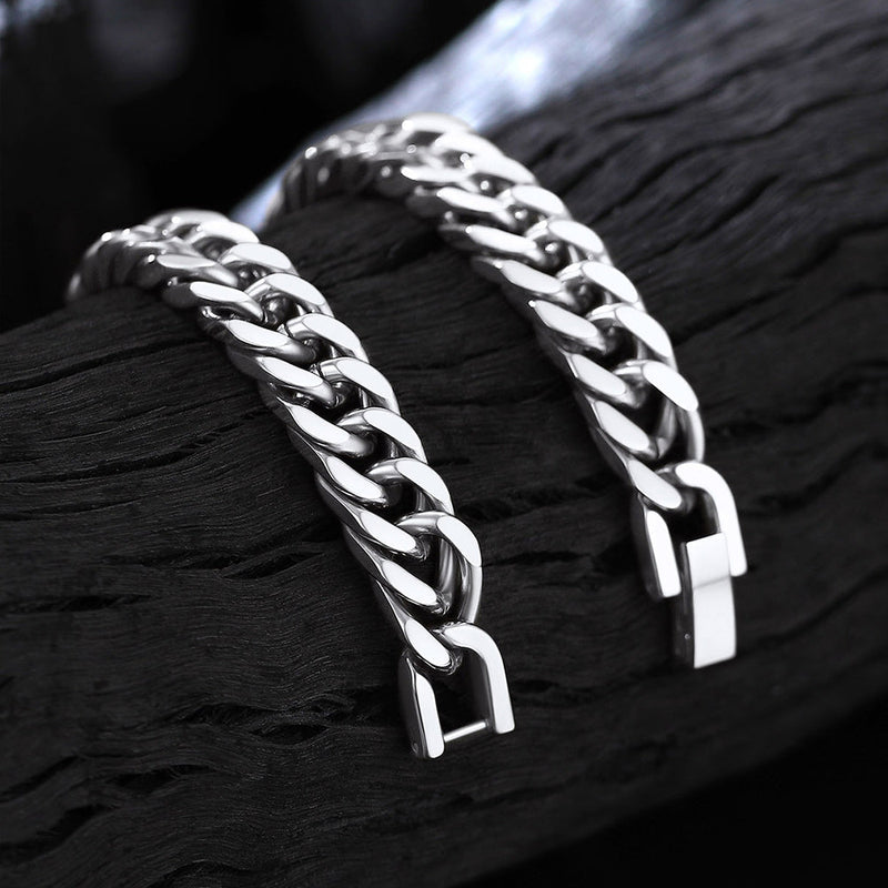 Miami Cuban Link Chain Bracelet for in Stainless Steel