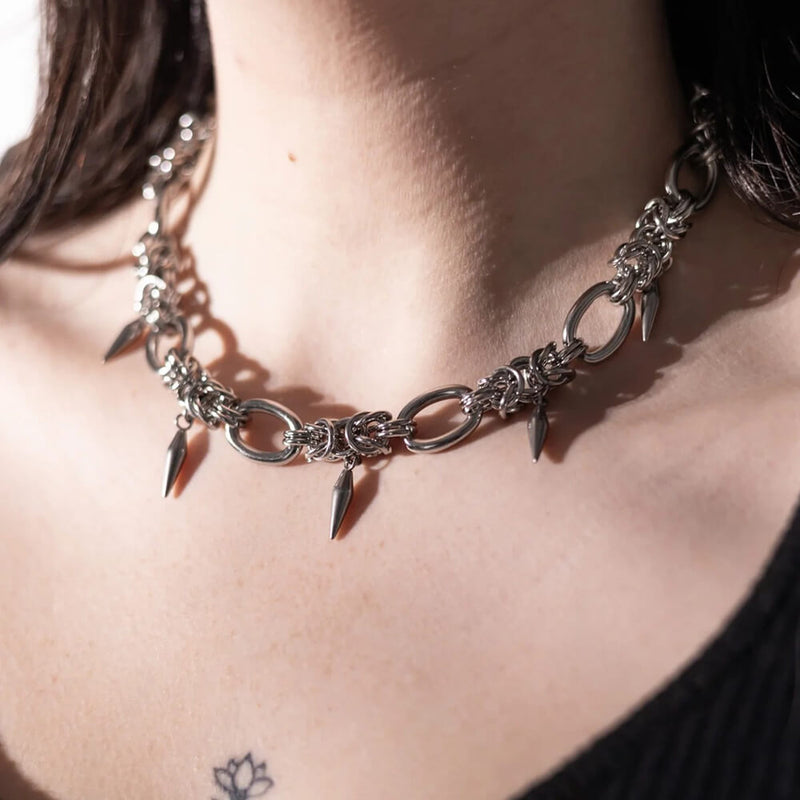 Hip Hop Cuban Stainless Steel Clavicle Necklace