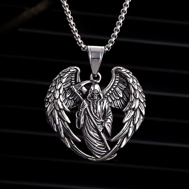 Hip Hop Scythe Grim Reaper Stainless Steel Pendant