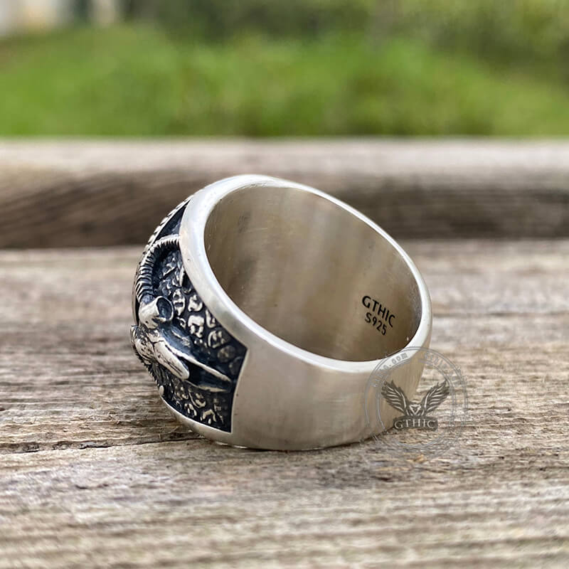 Hobo Nickel Grim Reaper Sterling Silver Skull Ring