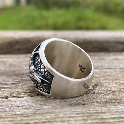 Hobo Nickel Grim Reaper Sterling Silver Skull Ring