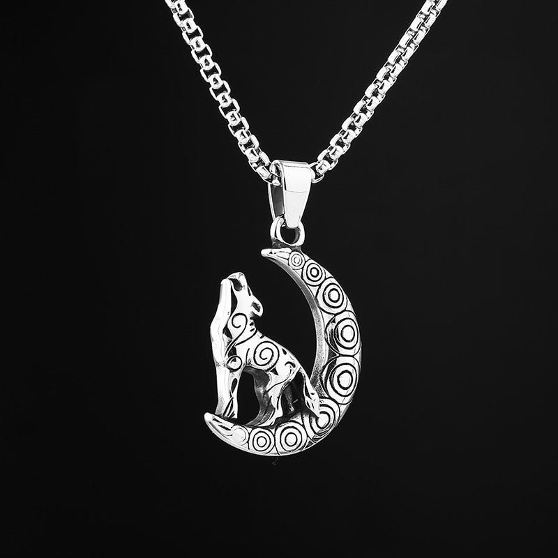 Howling Wolf Moon Pendant