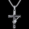 Guitar Jesus Cross Necklace Pendant for