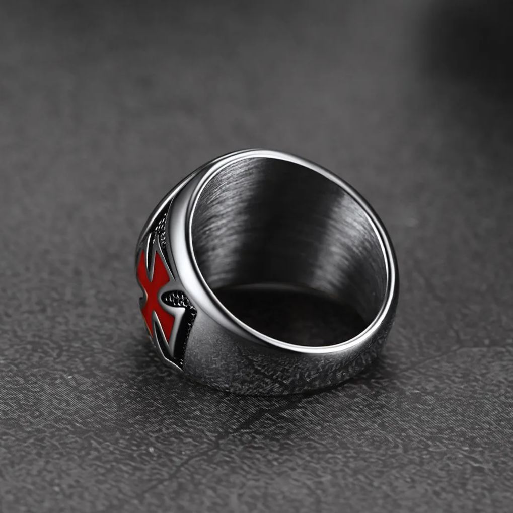 Christian Knights Templar Cross Ring for
