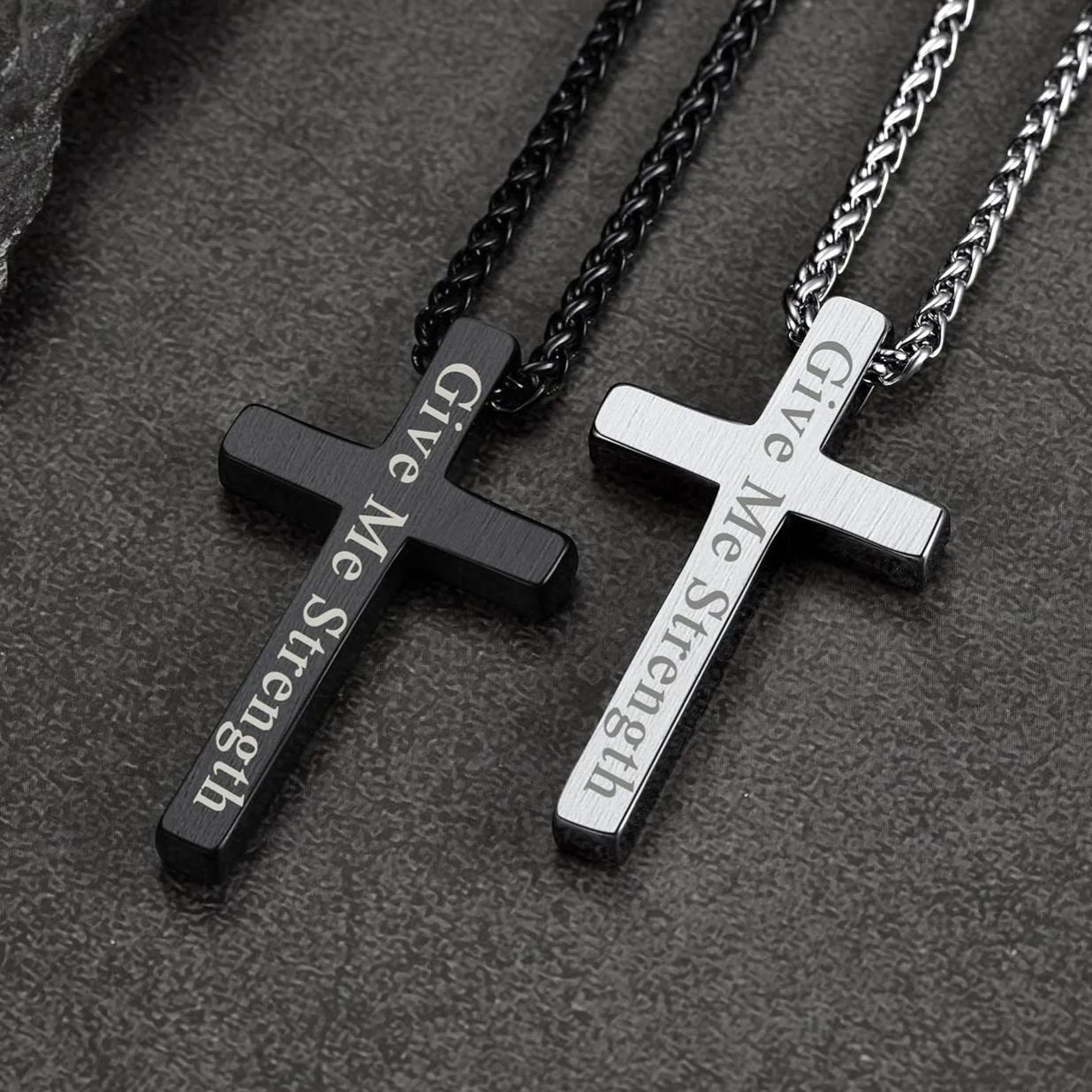 Viking Rune Cross Pendant Necklace for