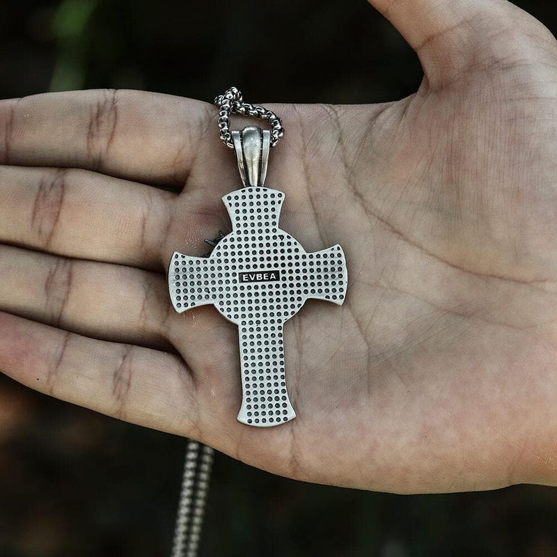 Inri Christian Cross Pure Tin Necklace