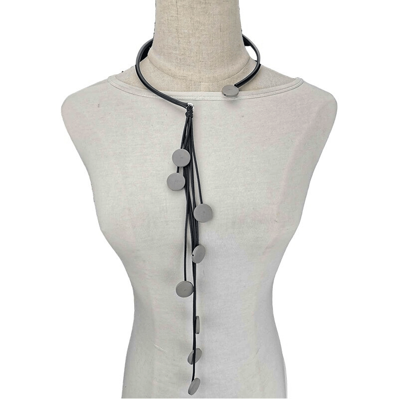 Interesting Tassel Long Rubber Necklaces / Handmade Original Wood Female Accessories