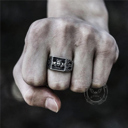 Irish Claddagh Stainless Steel Celtic Knots Ring