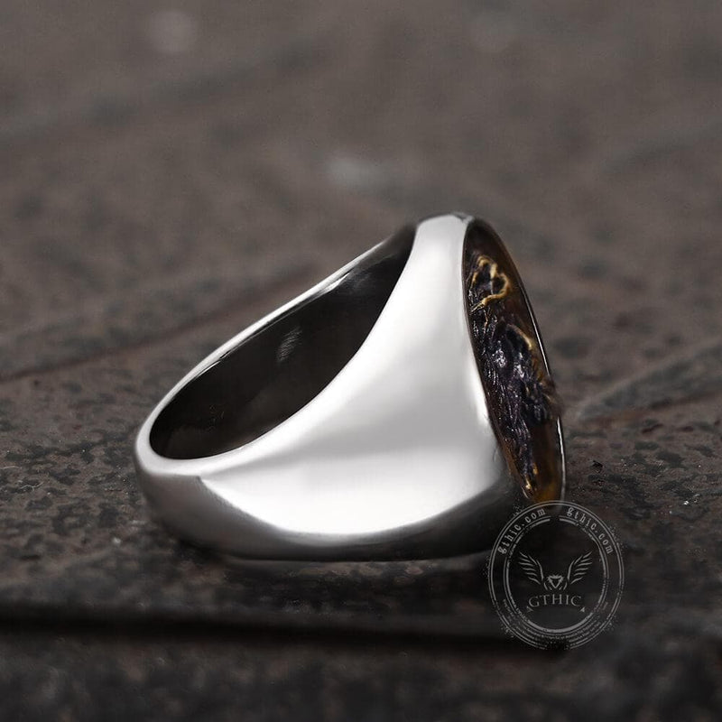 Jesus Portrait Stainless Steel Ring