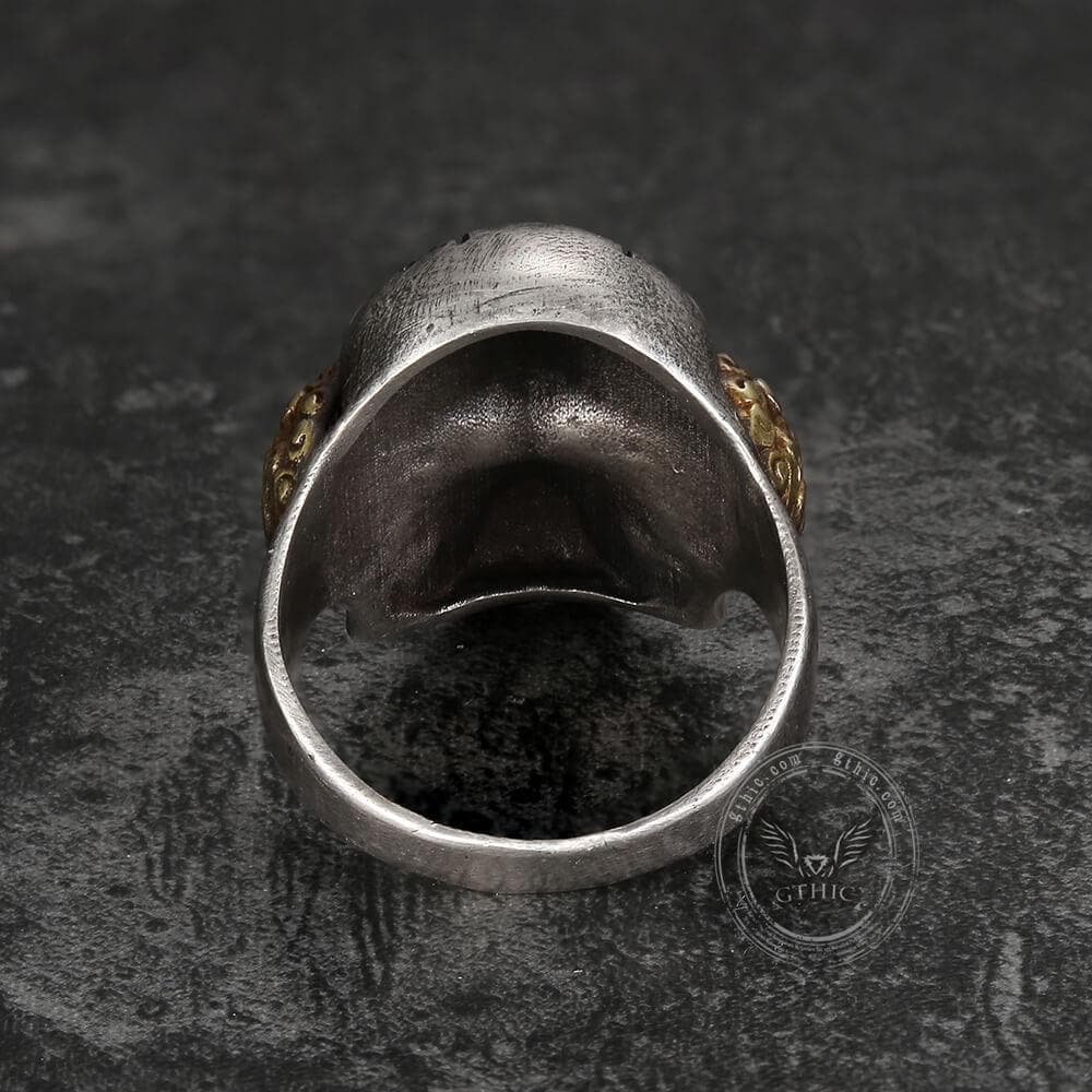 Joker Sterling Silver Skull Ring