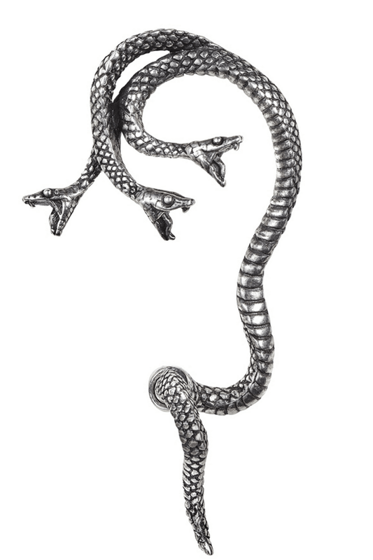 Khthonis Three-headed Serpent Ear Wrap - Left Ear
