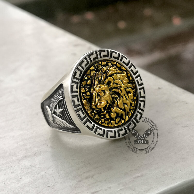 King of the Prairie Sterling Silver Lion Ring