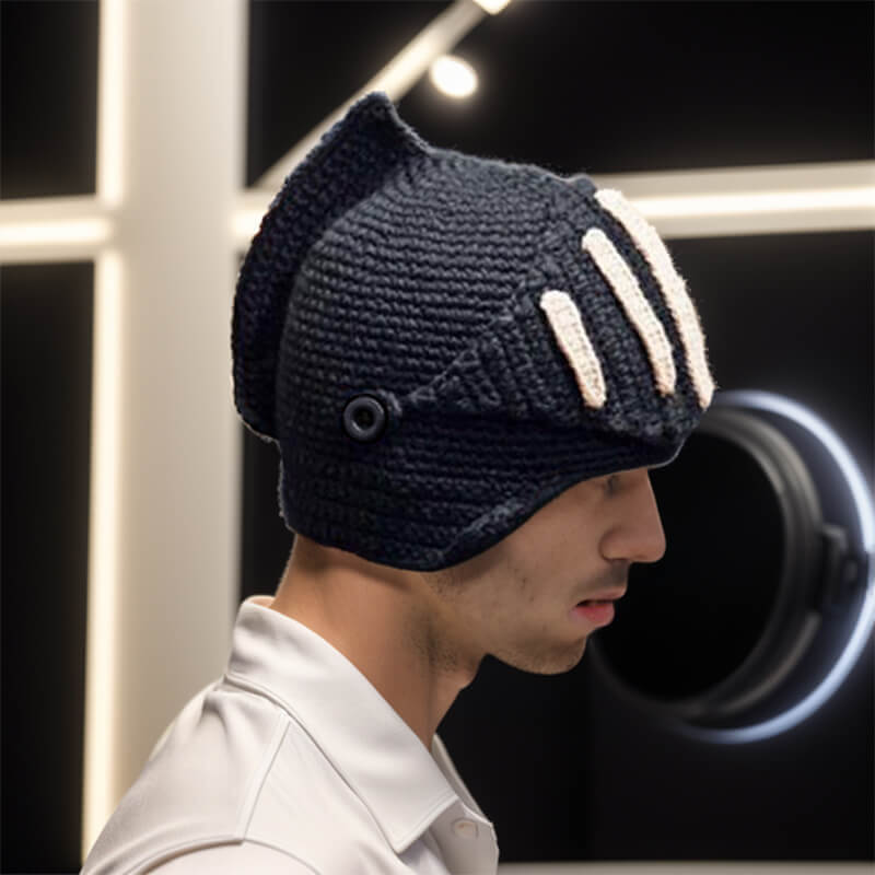 Knight Helmet Knitted Balaclava Hat
