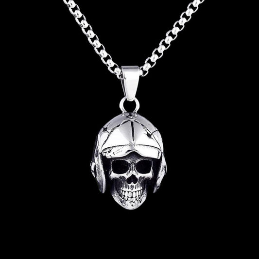 Knock Em Dead Baseball Player Skull Pendant