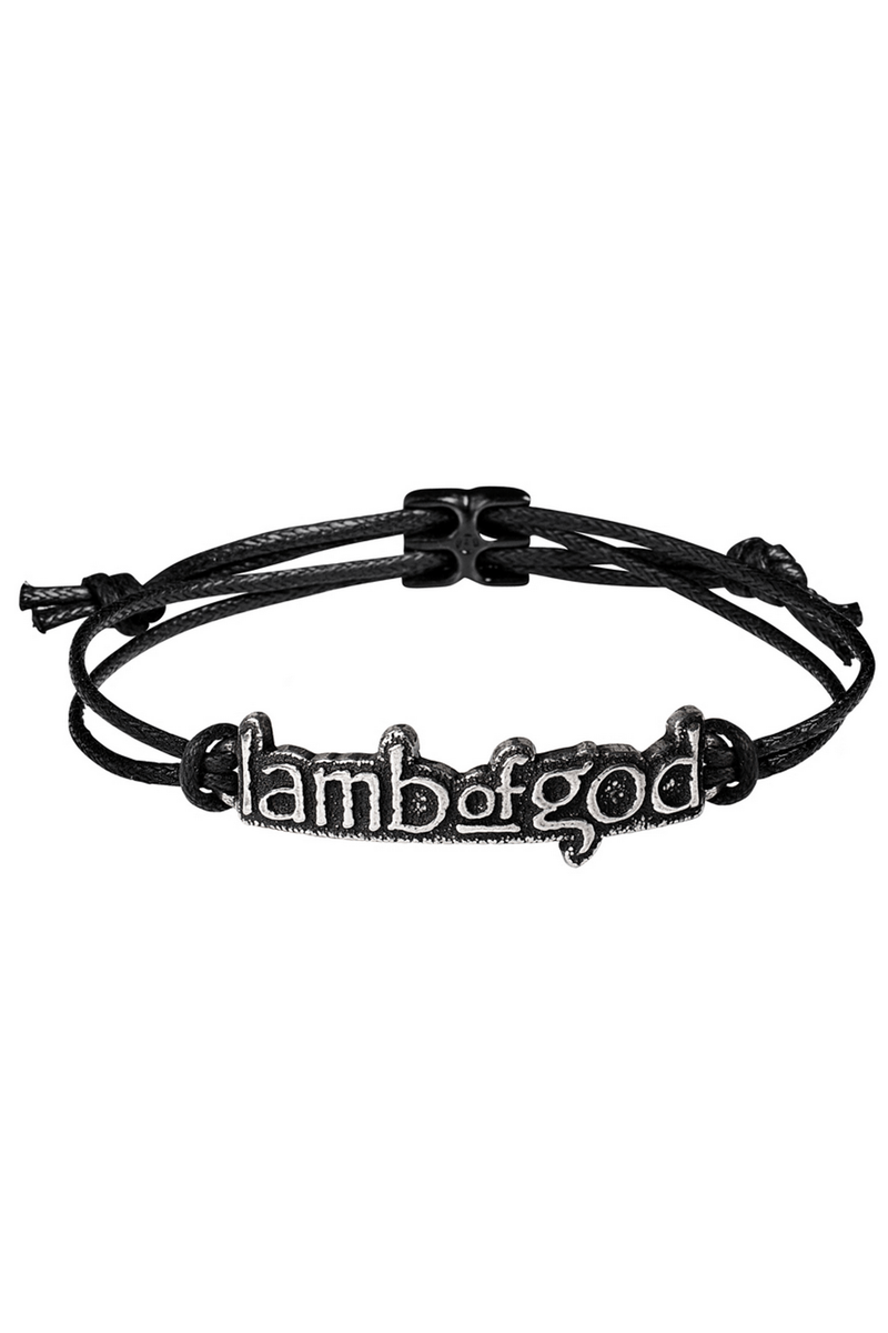 Lamb of God Logo Adjustable Waxed Cord Bracelet