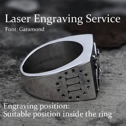 Smiling Cat Stainless Steel Ring