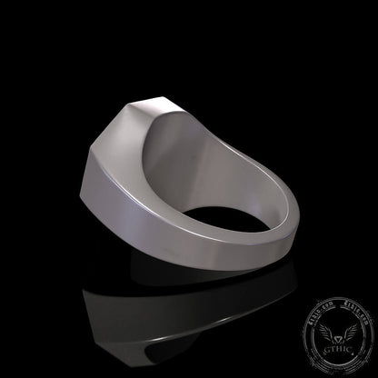 Lion Sterling Silver Signet Ring