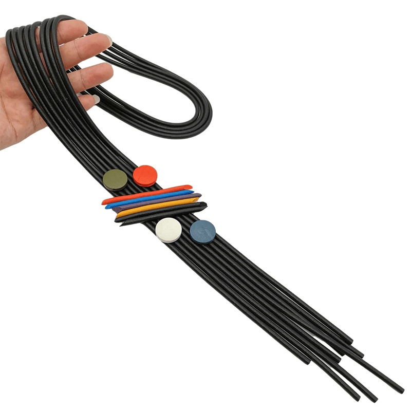 Long Tassel Necklace for / Handmade Rubber Pendant Necklace