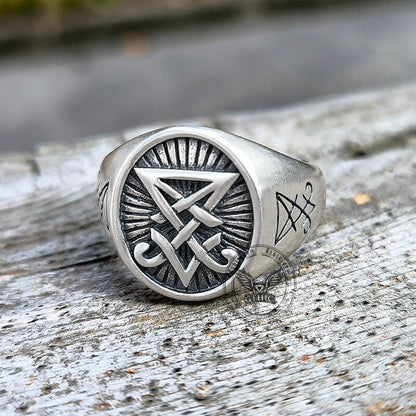 Lucifer Nephilim Seal Sterling Silver Ring