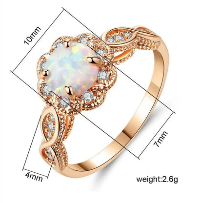 Magickal Flower Opal Ring