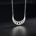 Lunar Phases Crescent Moon Necklace