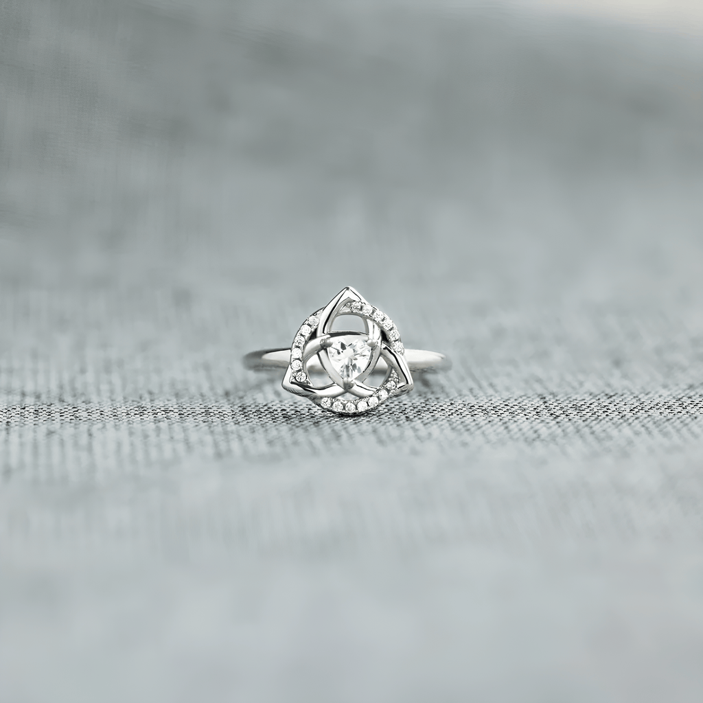 Whispers of Protection: Mystical Triquetra Elegance Ring