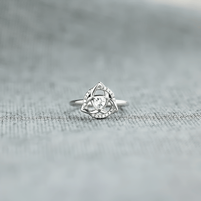 Whispers of Protection: Mystical Triquetra Elegance Ring