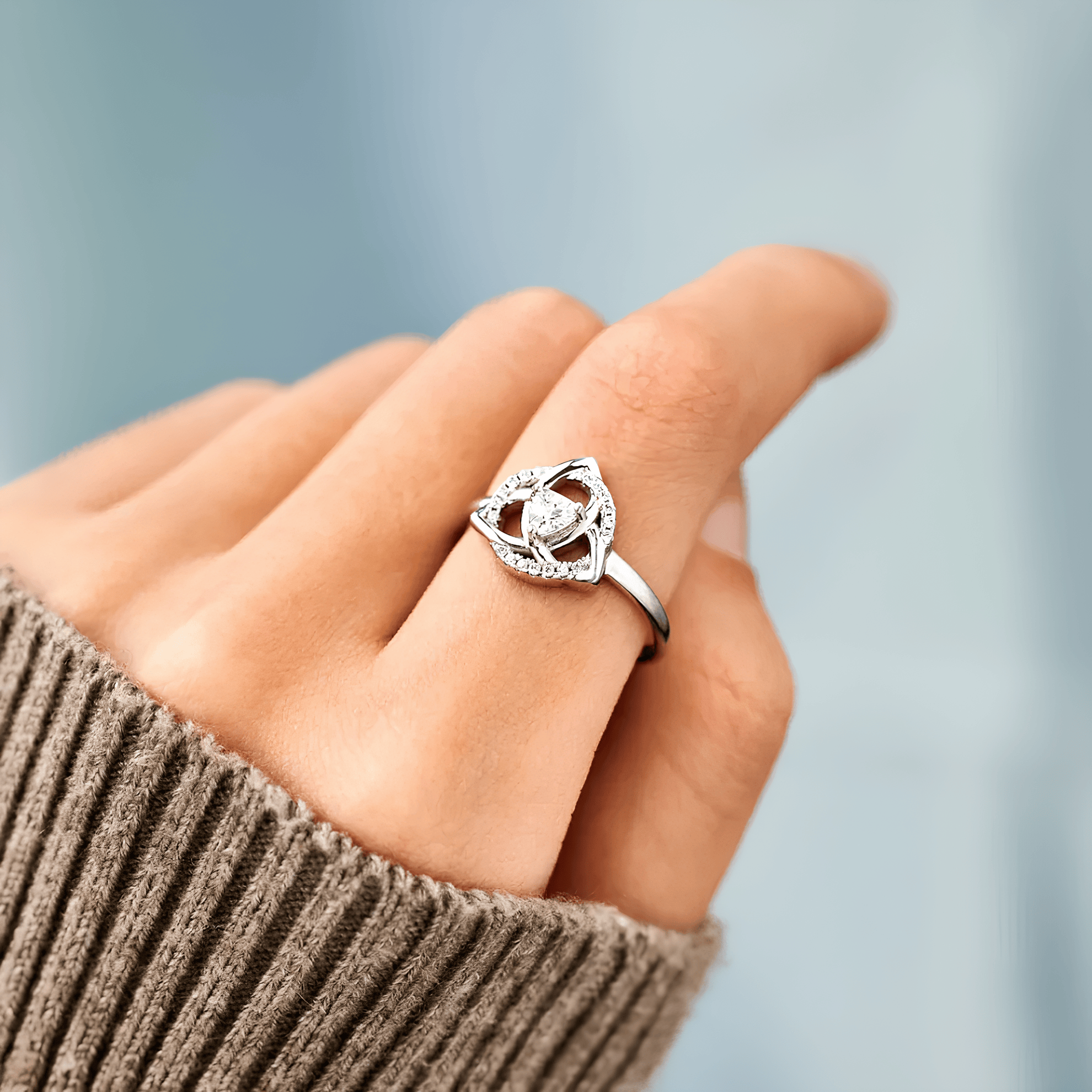 Whispers of Protection: Mystical Triquetra Elegance Ring