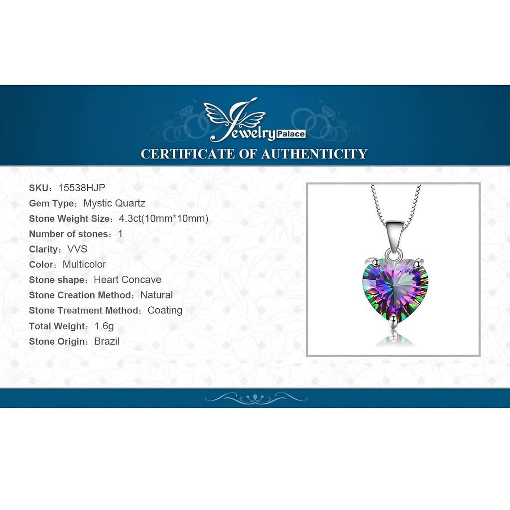 Heart of Healing Light Rainbow Topaz Necklace