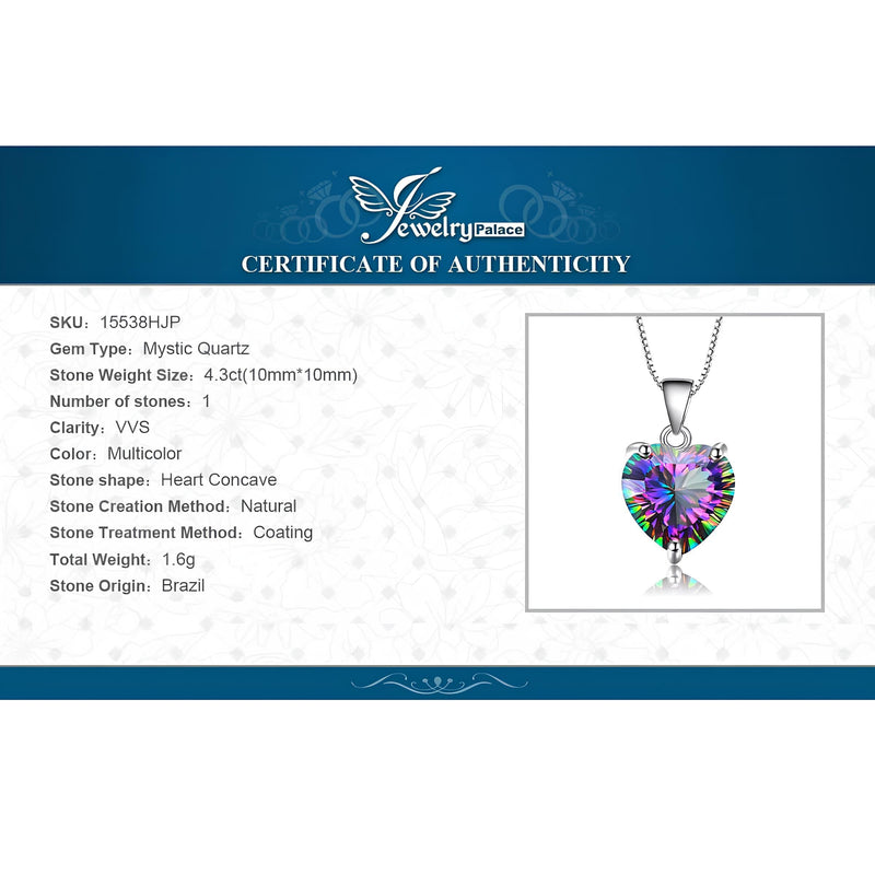Heart of Healing Light Rainbow Topaz Necklace