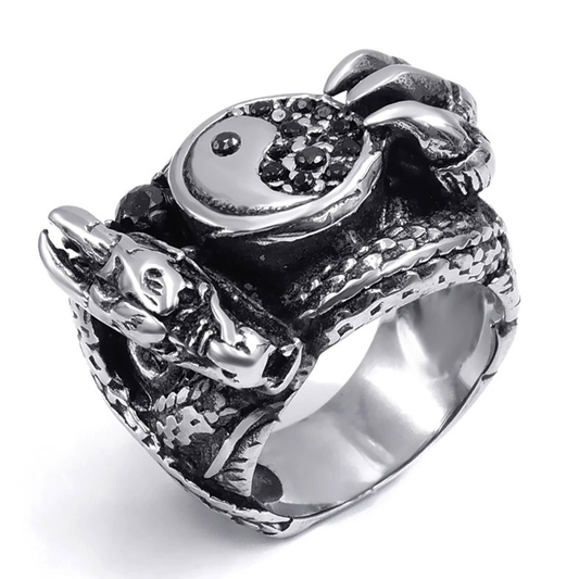 Male Dragon Claw 316l Stainless Steel Biker Ring / Alternative Jewelry for