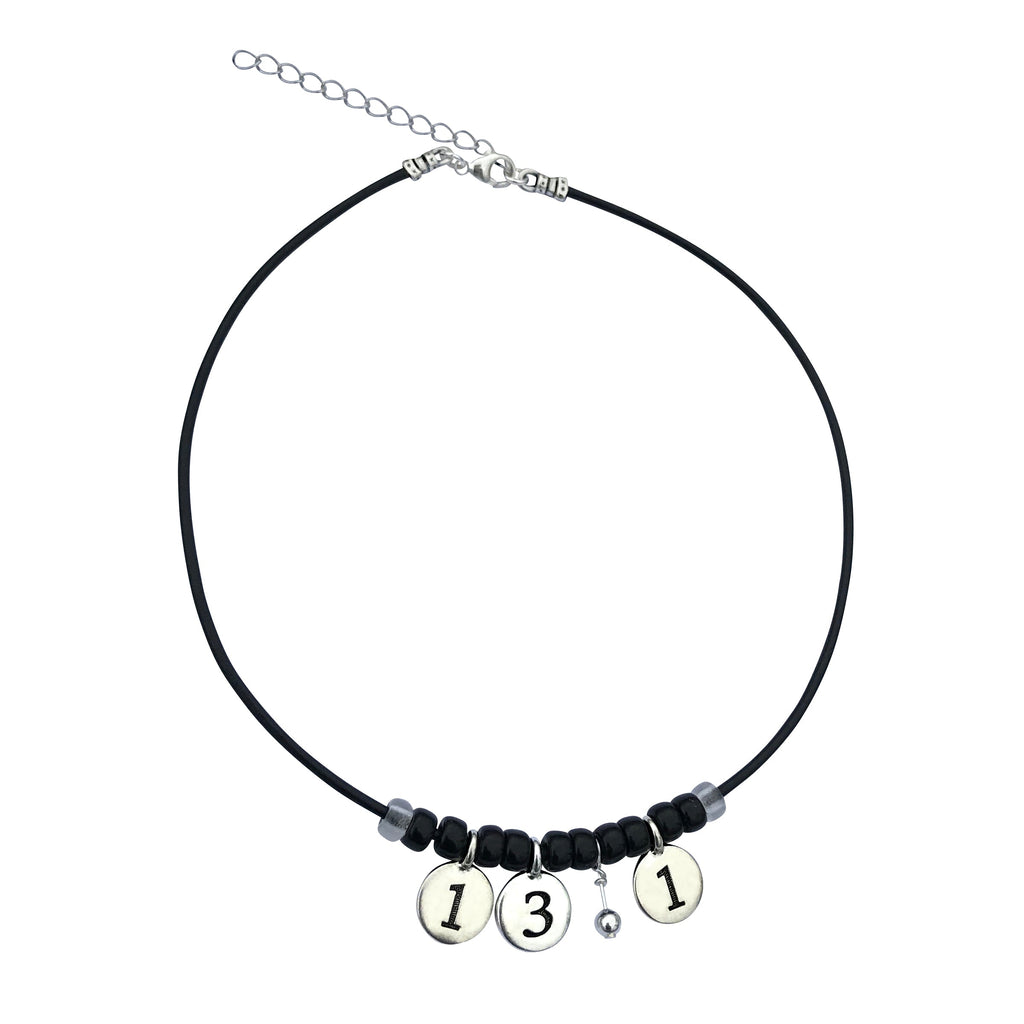 Dragonweave Half Marathon Necklace Silver Plated 13.1 Black Leather Handmade Marathon Necklace