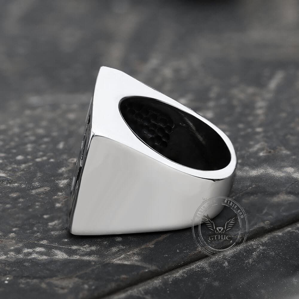 Mc Stainless Steel Biker Ring