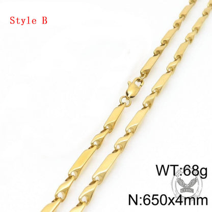 Mechanical Dragon Bone Chain Stainless Steel Necklace