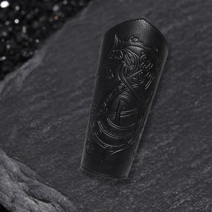 Medieval Retro Embossed Pu Leather Knight Bracers