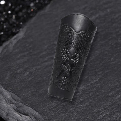 Medieval Retro Embossed Pu Leather Knight Bracers
