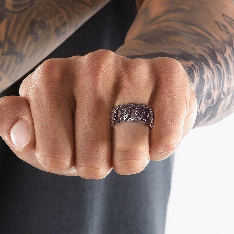 Celtic Cuban Chain Ring for Stainless Steel