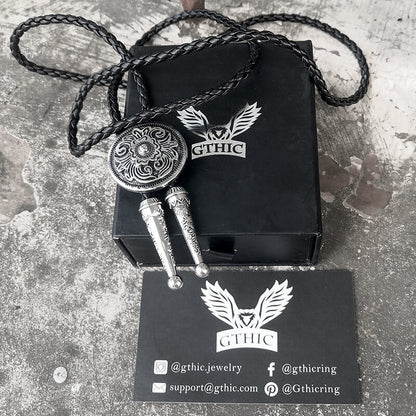 Round Embossed Bolo Tie